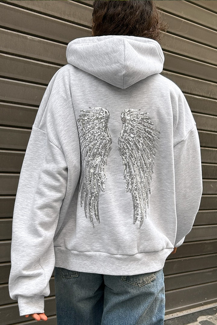 Sequin Angel Hoodie